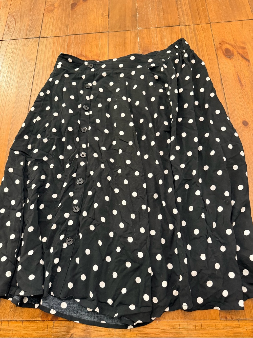 Women’s Torrid Black Polka Dot Button-Front Skirt